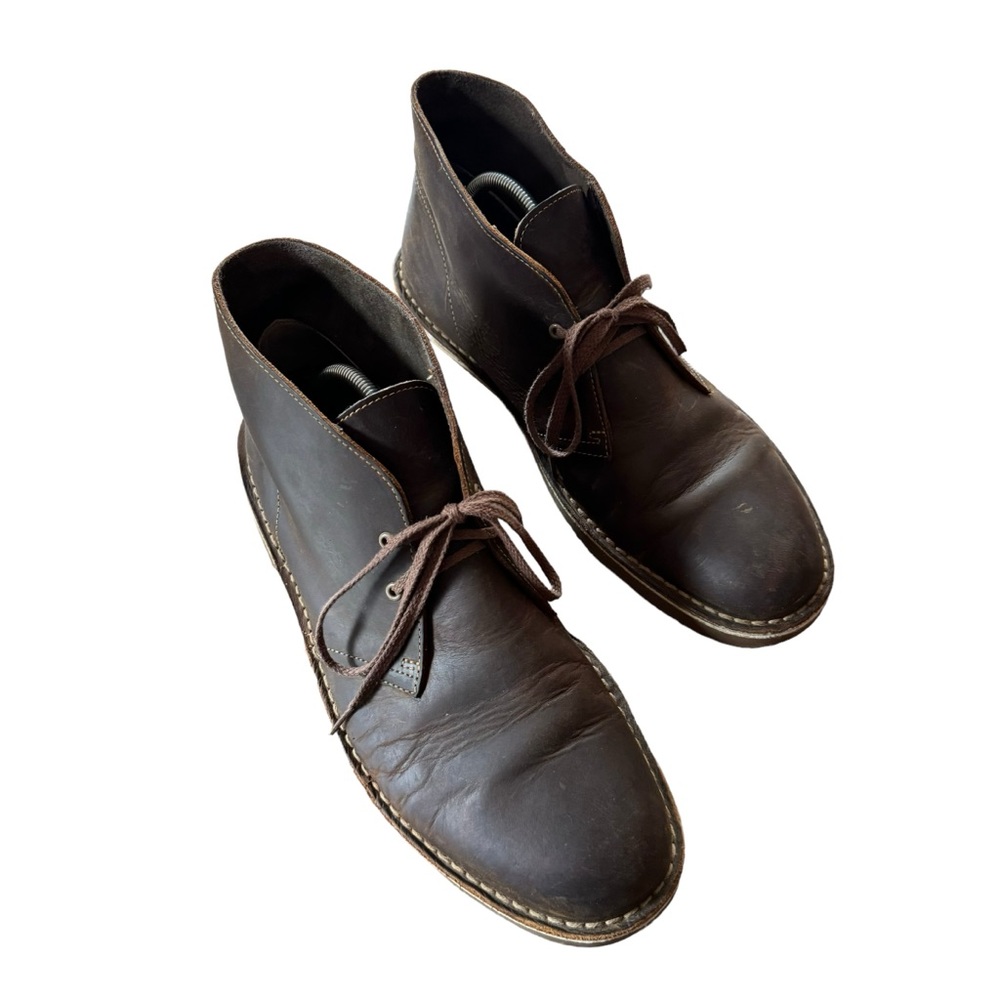 Men’s Clark’s Size 11 Brown Leather “Bushacre” Lace Tie Chukka Boots